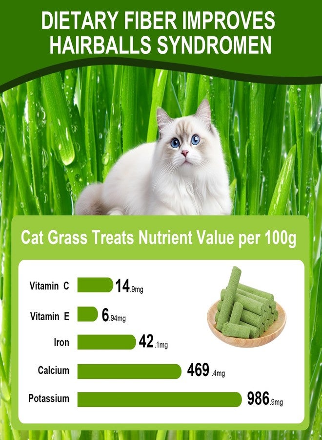 SuPruida 110g Cat Grass Sticks for Indoor Cats, Natural Freeze-Dried Treats, Hairball Treatment, Edible Chew Toy Snack for Teething & Hairball Removal - Image 5